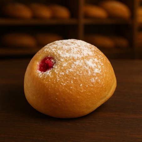 Булочка с малиной